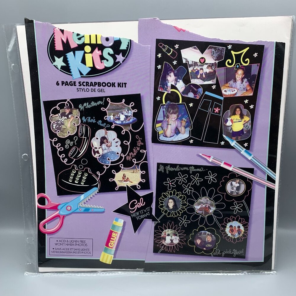Memory Kits 6 Page Scrapbook Kit 12x12 Black Gel Friendship